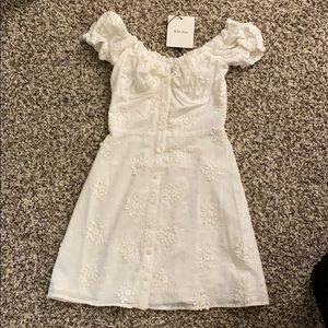with jean white dress